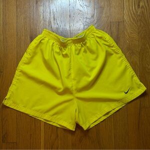 Nike Vintage Yellow Athletic Soccer Shorts Men’s S